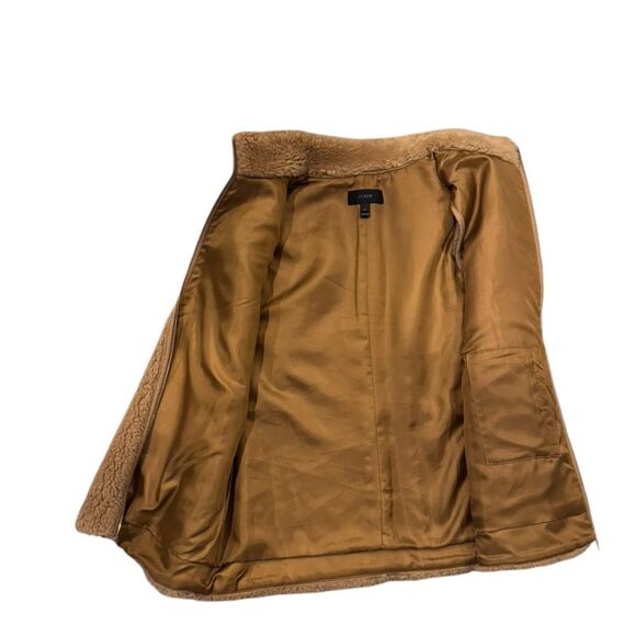 J.Crew Plush Fleece Excursion Vest Cognac Style E1535 M - Picture 5 of 8